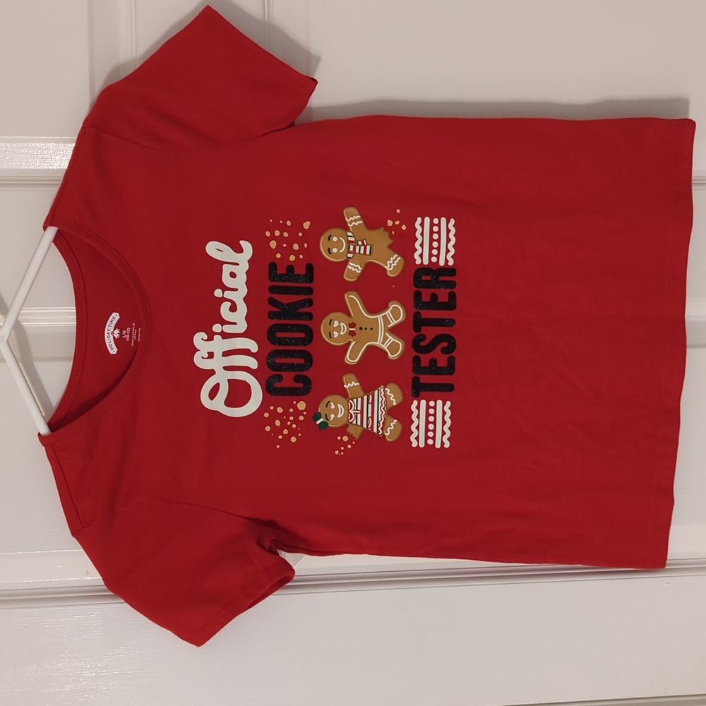 Holiday Time Red "Official Cookie Tester" Short Sleeve Tee